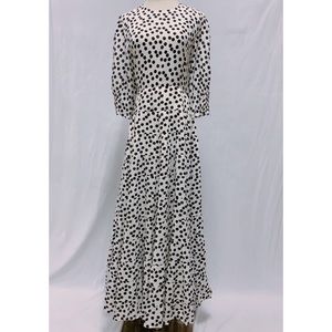 RIXO AGYNESS POLKA DOT Tiered Maxi Dress Size XL
